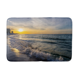 Pensacola Splashing Waves Sunrise Bath Mat