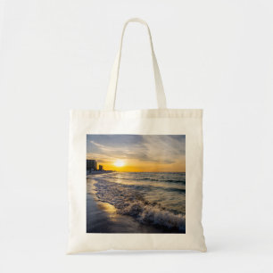 Pensacola Splashing Waves Sunrise Tote Bag