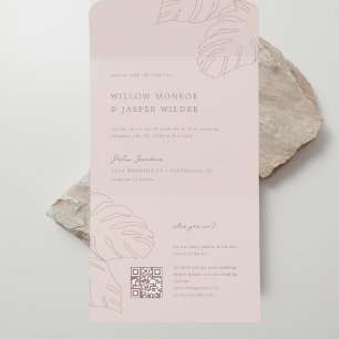 Pensacola Wedding Invitation With RSVP QR Code