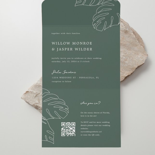 Pensacola Wedding Invitation With RSVP QR Code (Creator Uploaded)