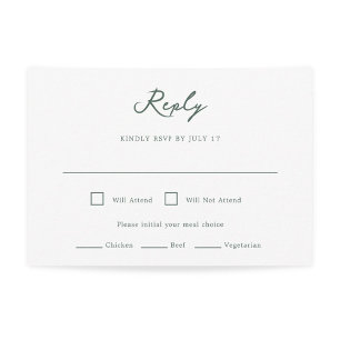 Pensacola Wedding RSVP Card