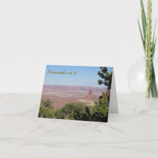 Pensando en ti (thinking of you) Spanish card