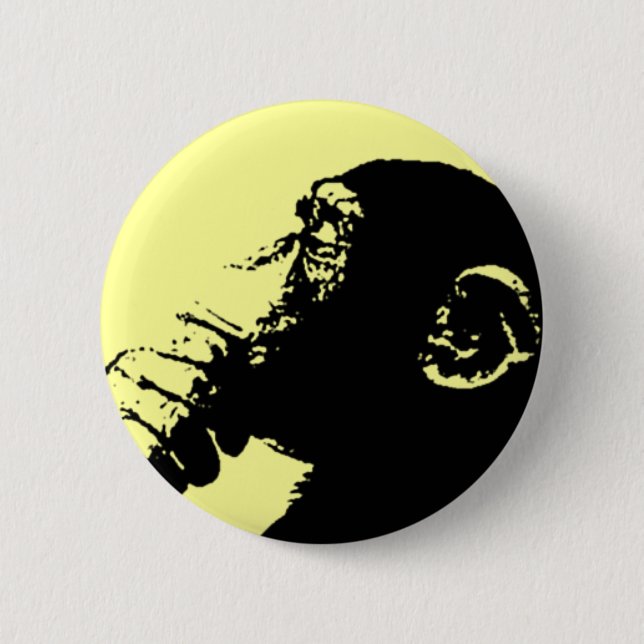 pensive 6 cm round badge (Front)