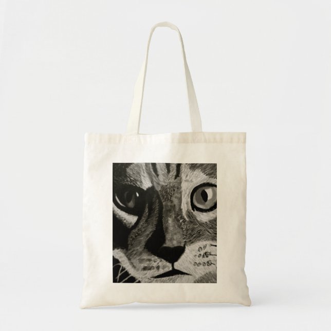 Pensive Cat Tote Bag (Front)