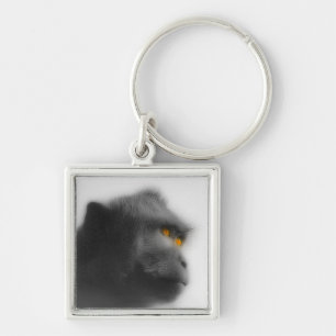 Pensive Monkey Key Ring