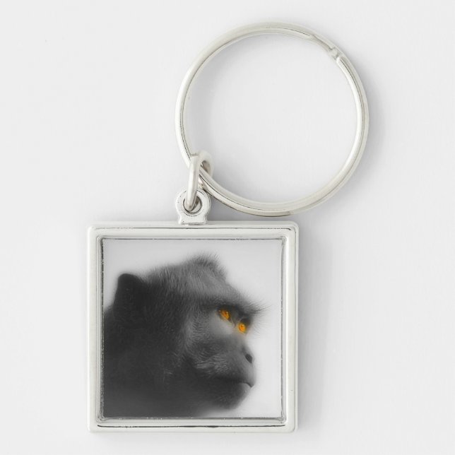 Pensive Monkey Key Ring (Front)