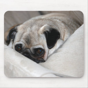 Pensive Pug Mouse Pad