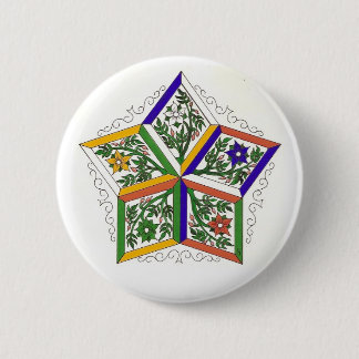 Penta-Star In Flowers Pin