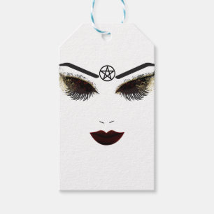Pentacle Beauty Face Lashes & Dark Lips Makeup Gift Tags