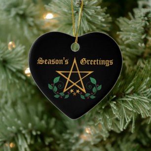 Pentacle  ceramic ornament