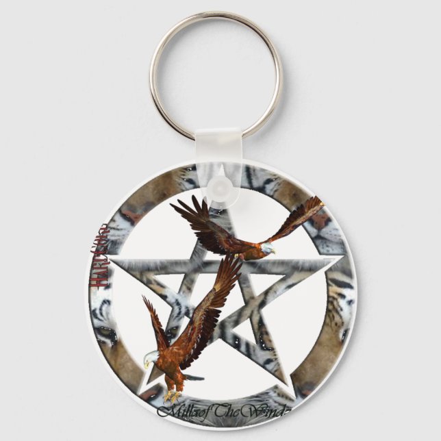 pentacle eagles key ring (Front)