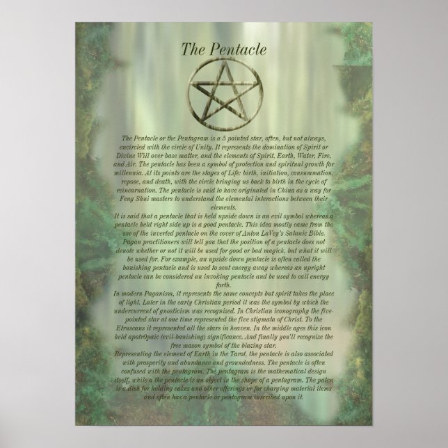 Pentacle in Wood Info Poster (Front)