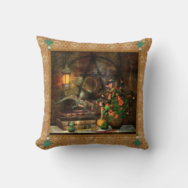 Pentacle Magic Dragon Both Sides Printed Cushion (Front)