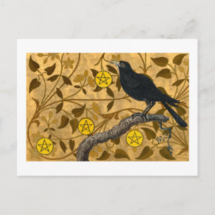 Pentacle Raven Postcard
