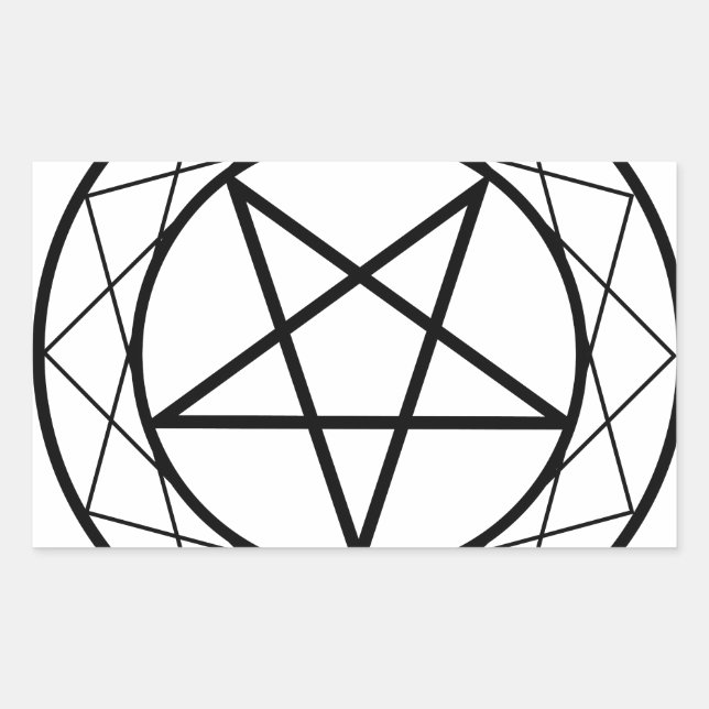 Pentacle Rectangular Sticker (Front)