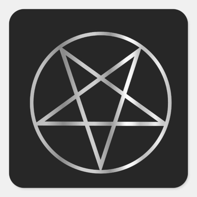 Pentacle- Religious symbol of satanism Square Sticker (Front)