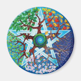 pentacle-seasons magnet