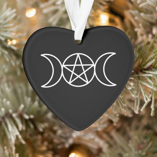 Pentacle Triple Moon Goddess Ornament (Tree)