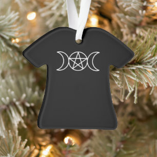 Pentacle Triple Moon Goddess Ornament