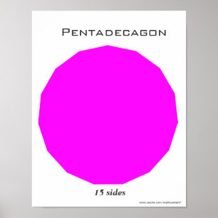 Pentadecagon Poster of Polygon