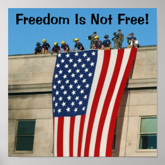 Pentagon 9 11 Flag Poster