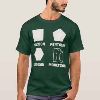Pentagon Heagon Moneygon Funny Car Gas Prices Pun T-Shirt