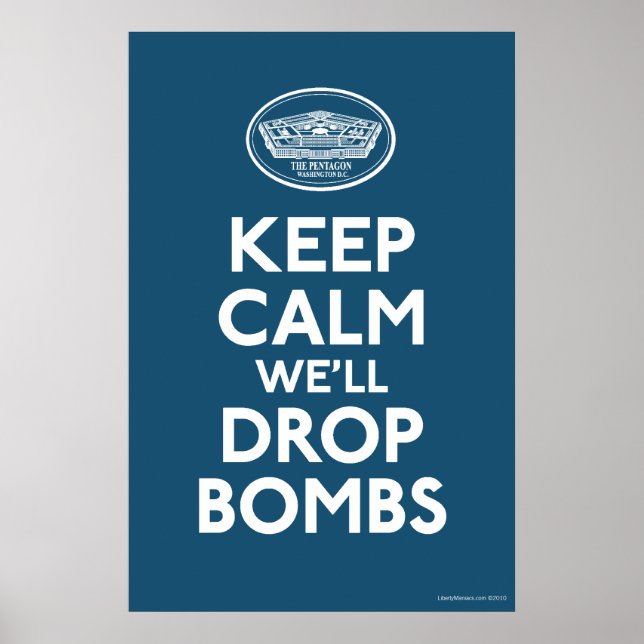 Pentagon Keep Calm Anti War Poster (Front)