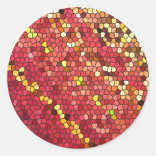 Pentagon Mosaic Classic Round Sticker