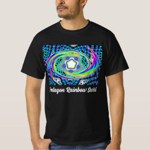 Pentagon Rainbow Swirl  T-Shirt