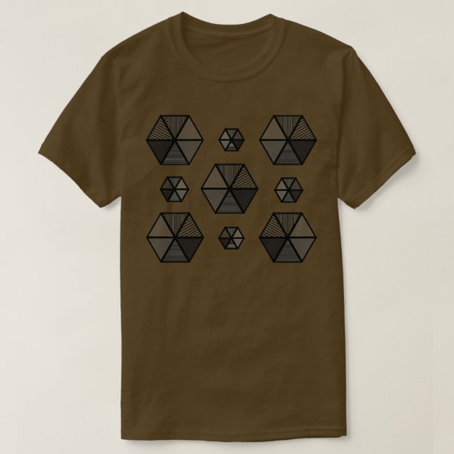 PENTAGON SHAPES PATTERN design T-Shirt (Design Front)