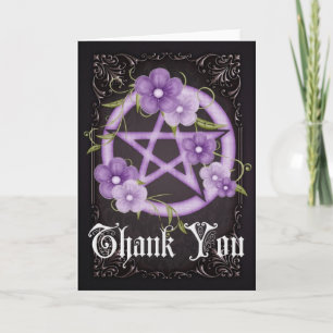 Pentagram 4 Wicca Thank You Greeting Card