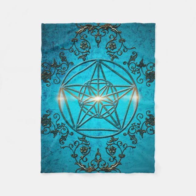 Pentagram, a  magical symbol. fleece blanket (Front)