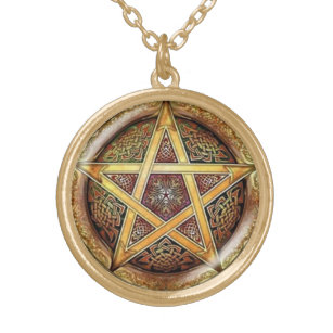 Pentagram (Ancient Star of Babylon) Gold Plated Necklace