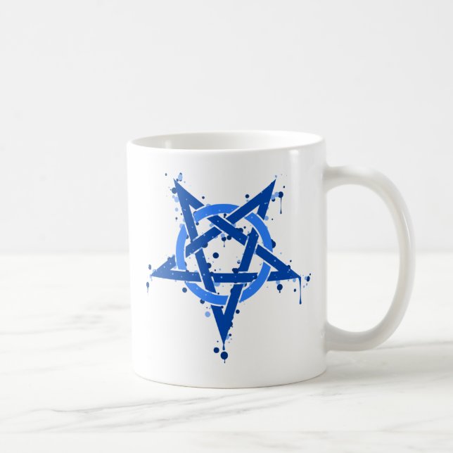Pentagram Blue Coffee Mug (Right)