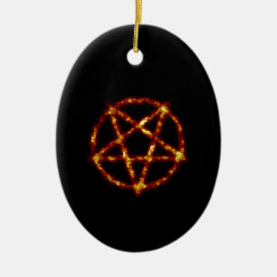 pentagram ceramic ornament