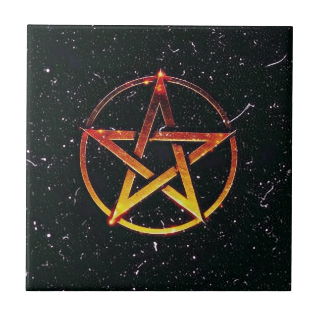 Pentagram Ceramic Tile (Front)