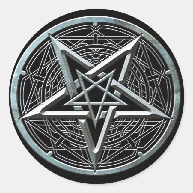 Pentagram Classic Round Sticker (Front)