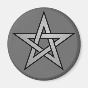Pentagram Grey on Grey Magnet