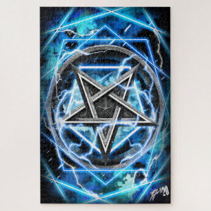 Pentagram lightning jigsaw puzzle
