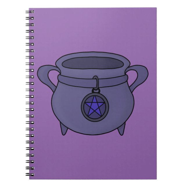 Pentagram Pentacle Cauldron Notebook (Front)