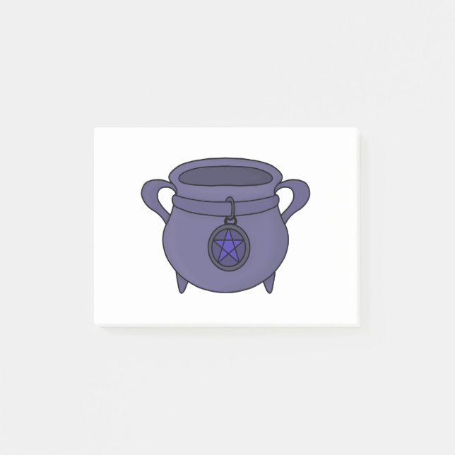 Pentagram Pentacle Cauldron Post-it Notes (Front)