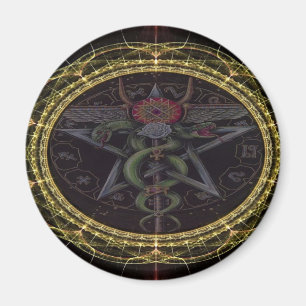 Pentagram Snakes Magnet