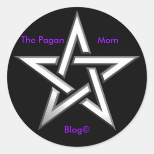 pentagram-star, The Pagan , Mum, Blog© Classic Round Sticker
