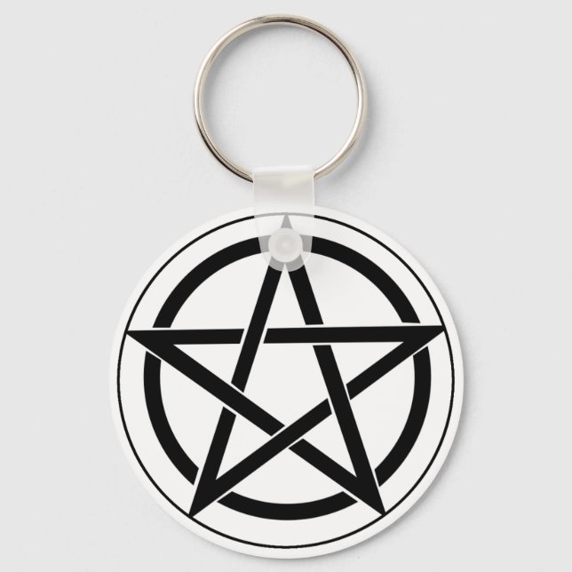 Pentagram Symbol Key Ring (Front)