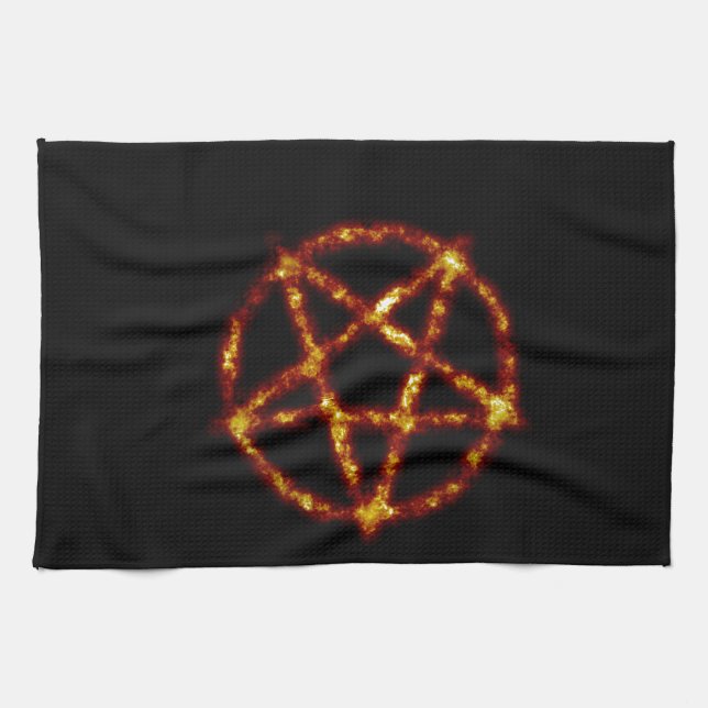 pentagram tea towel (Horizontal)