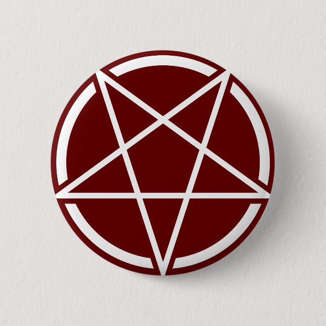 Pentagram (white) No.1 6 Cm Round Badge (Front)