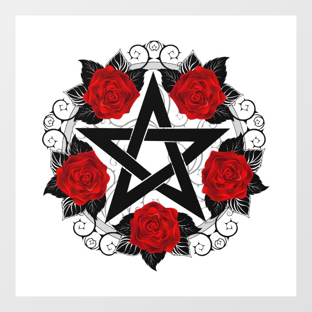 Pentagram with Red Roses (Sheet)