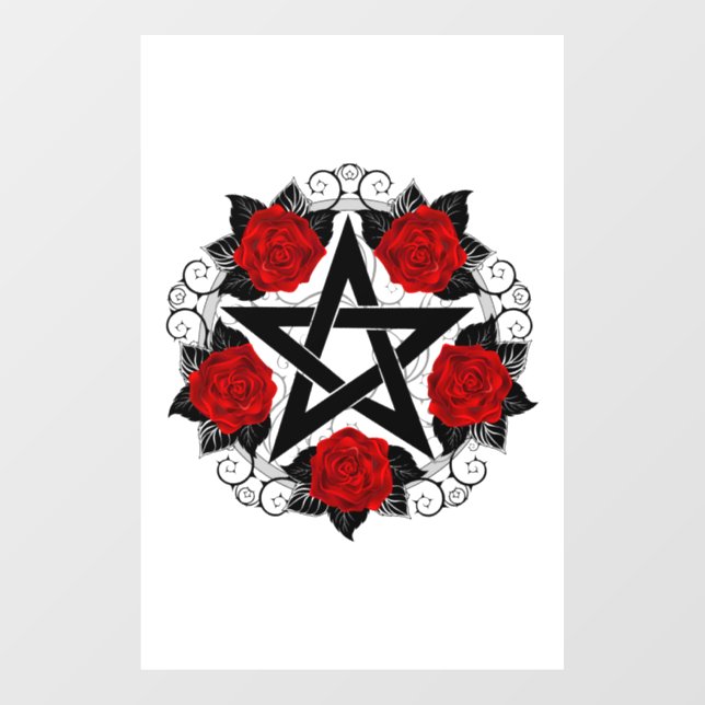 Pentagram with Red Roses (Sheet)