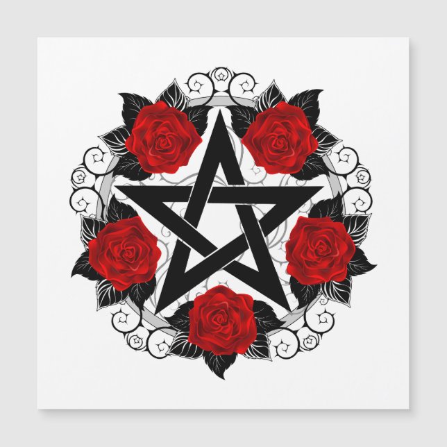 Pentagram with Red Roses (Front)