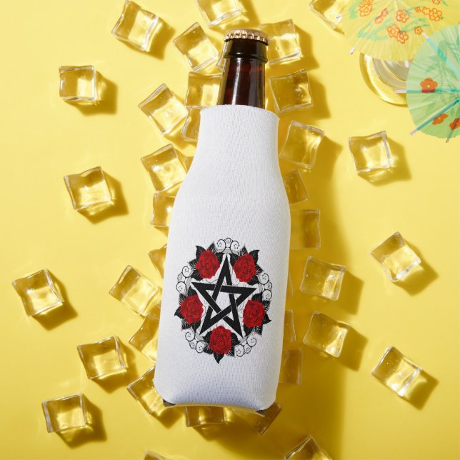 Pentagram with Red Roses Bottle Cooler (In Situ Summer)